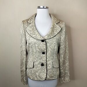 Evan Picone Suit Jacket Floral Pattern